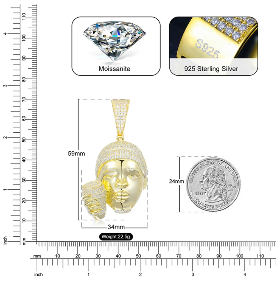 Moissanite Sipping Pendant