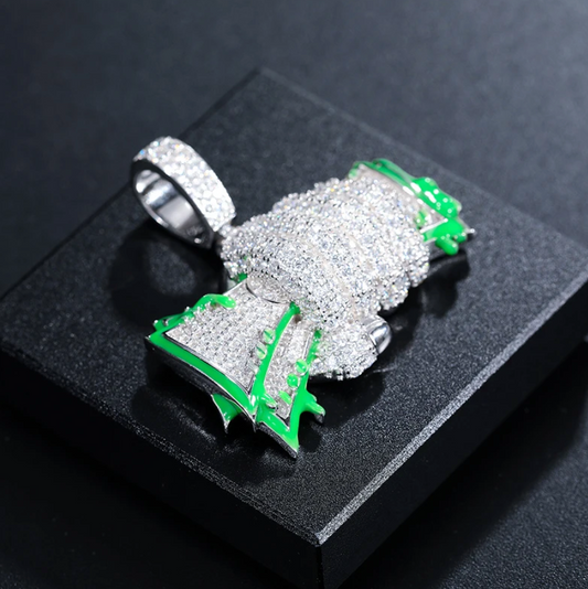 Moissanite Money Grab Pendant (Glow In The Dark)