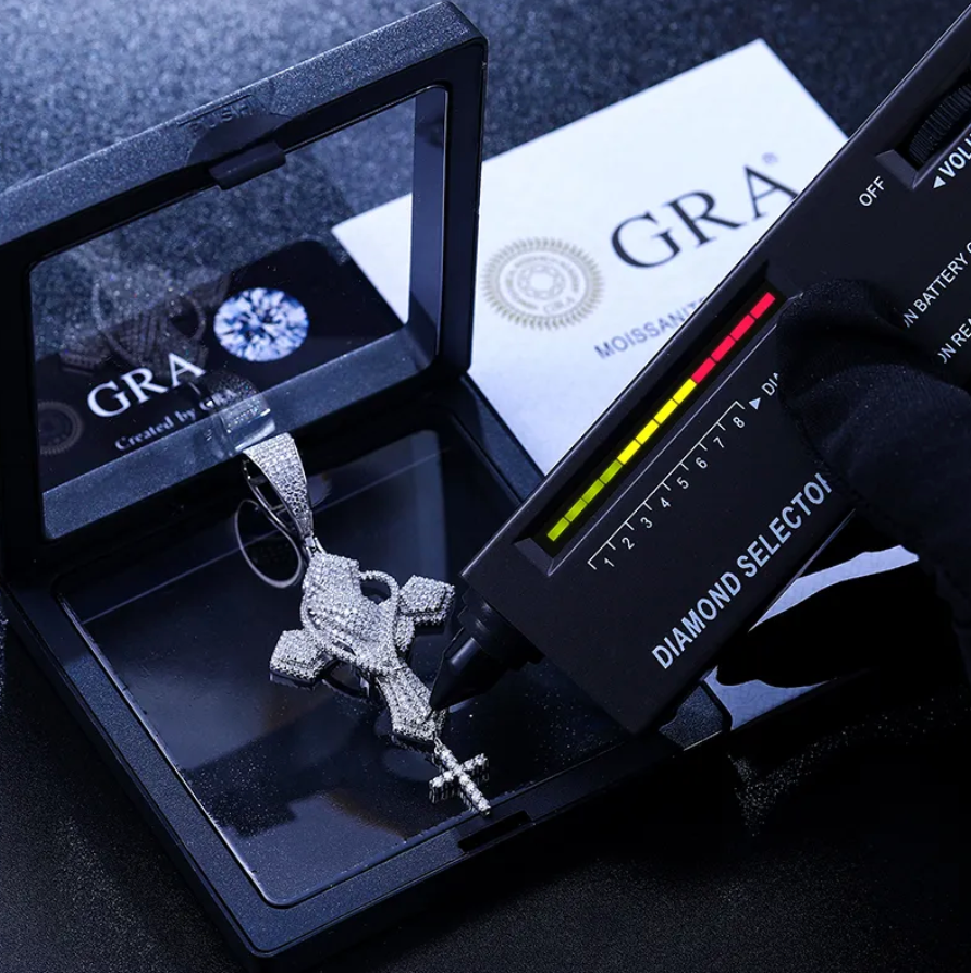 Moissanite Praying Cross Pendant
