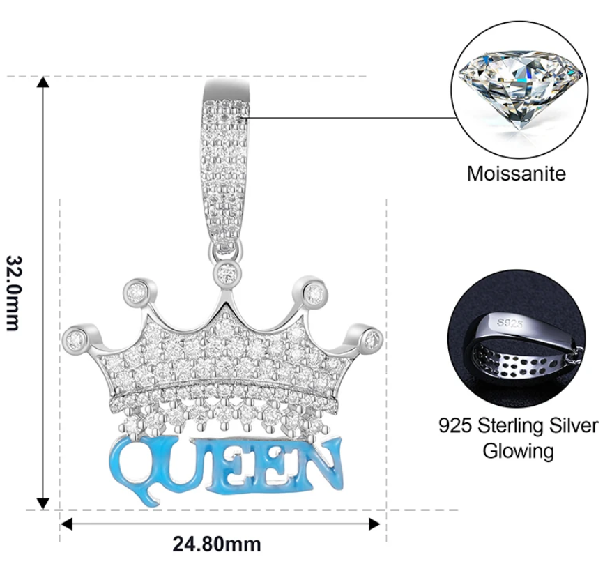 Moissanite Queen Pendant