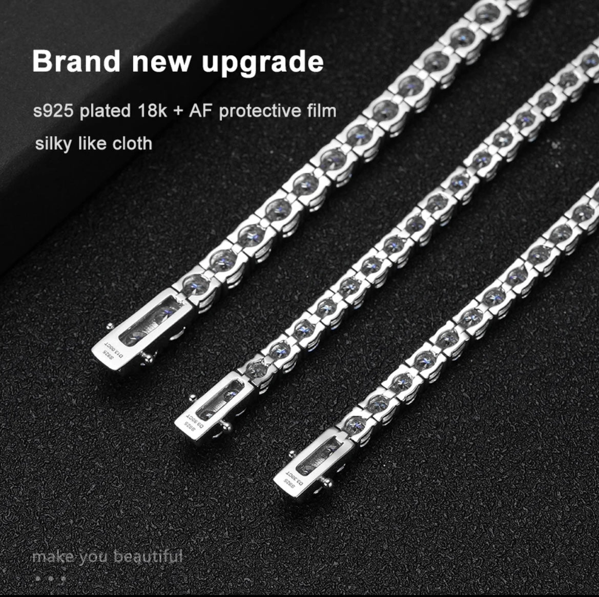 Moissanite Tennis Bracelet (S925 Sterling Silver)