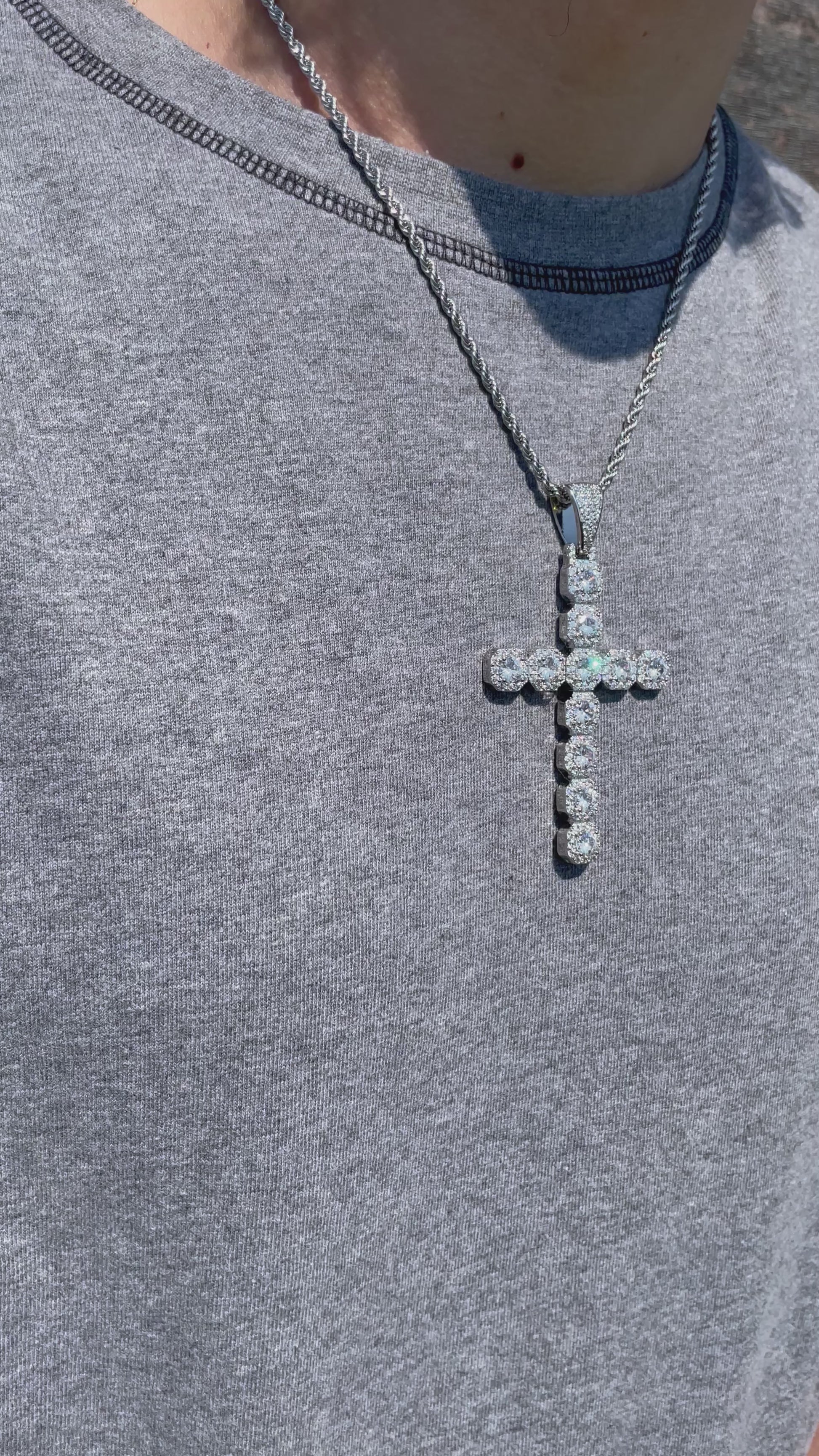 Clustered Cross Pendant - Sixteenx Jewelry