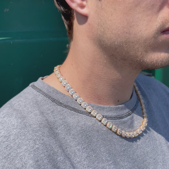 Clustered Tennis Chain 9MM - Sixteenx Jewelry