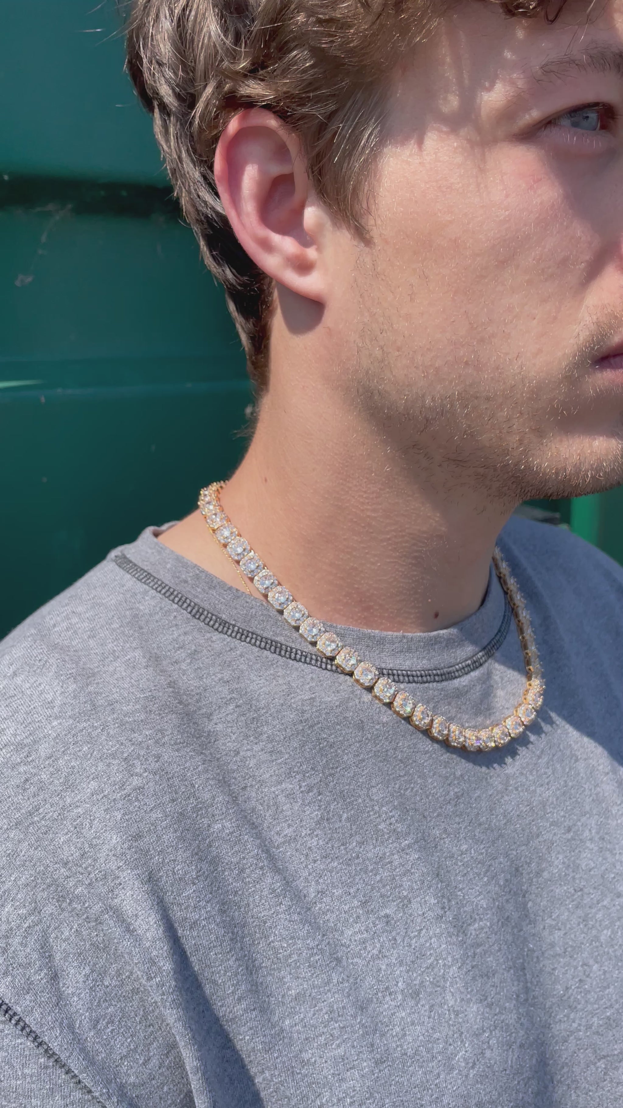 Clustered Tennis Chain 9MM - Sixteenx Jewelry